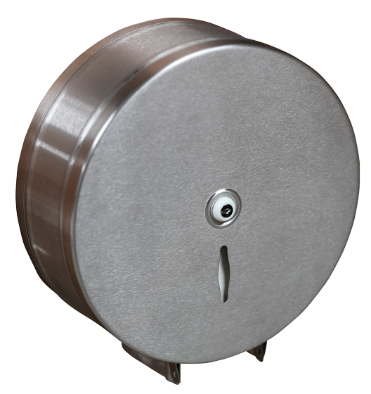 PRESTO - Distributeur de papier toilette en bobine, diamètre extérieur 270  mm, diamètre intérieur 40 mm, inox brossé réf. 60554